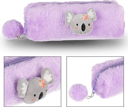 Koala pluchen etui voor meisjes, met rits 23x8x5cm