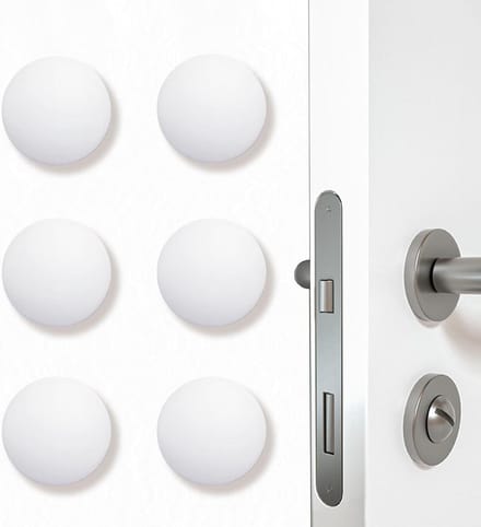 Deurstoppers Muurbeschermer - Deurbumper Geluiddemper - Muren Beschermen - Zelfklevend Siliconen - 6 stuks - Wit