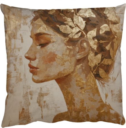 Sierkussens - Kussentjes Woonkamer - 40x40 cm - Vrouw - Goud - Abstract - Textuur