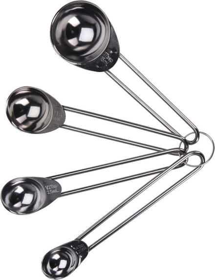 Maatlepels Edelstaal 4 stuks - Maatlepel Set - Maatbeker - Maatschepjes