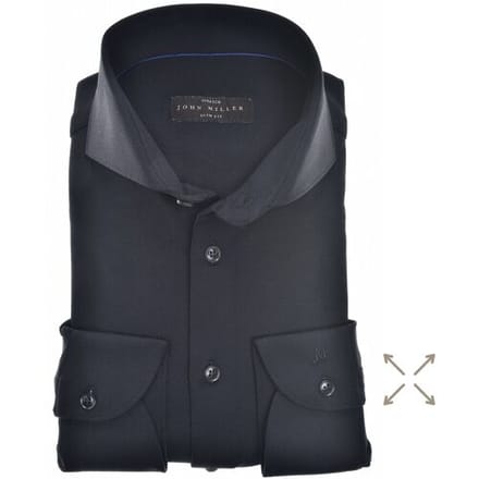 John Miller Overhemd Tailored-Fit Hyperstretch Zwart / male