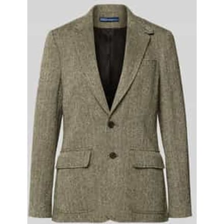 Getailleerde longblazer van Mix van linnen en zijde met Met wol Model 'HERTIAGE'