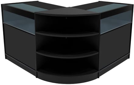 Theseus led-winkeltoonbankset - zwart - 90x60 cm - lm60 & 2x b900