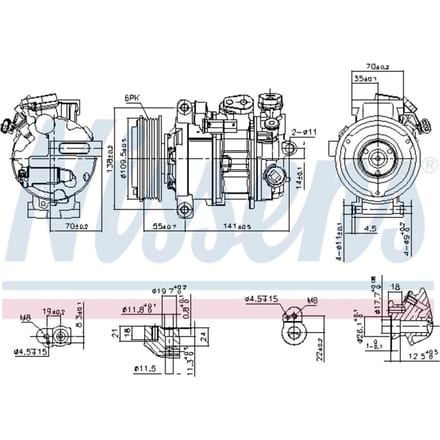 Compressor airconditioning NISSENS 890595