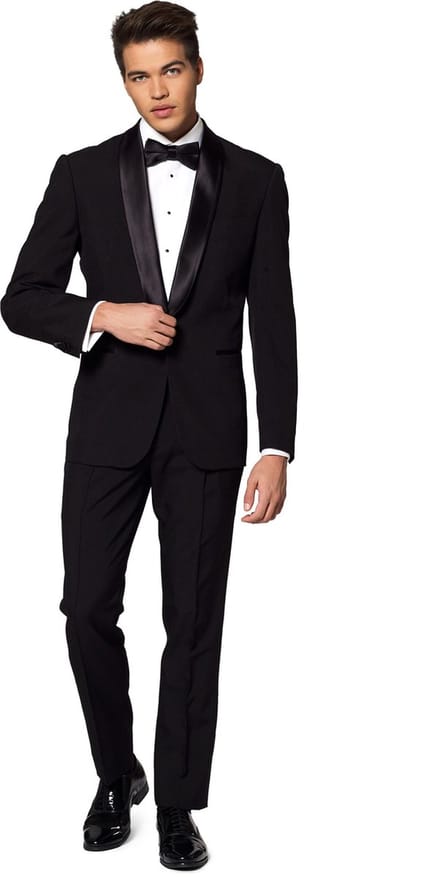 OppoSuits Jet Set Black - Mannen - Heren Kostuum - Carnaval- en Halloweenkleding - Kerst - Zwart - Maat: 4XL