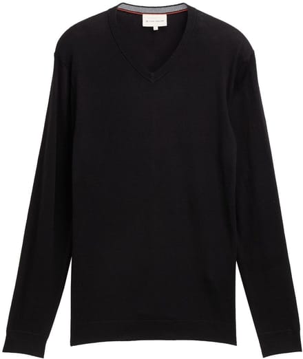 Tom Tailor - Gebreide trui met kasjmier - Maat S - Black
