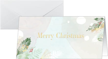 Kerstkaart 'Waterverf Winterbos', maat DL