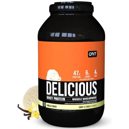 QNT Delicious Whey|Protein Eiwitpoeder|Eiwitshake|2.2kg|Vanille