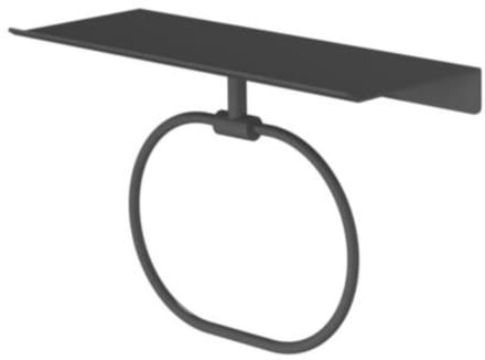 Hotbath &More SHA08 handdoekring voor Planchet serie geborsteld zwart PVD