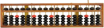 Telraam Calculator - Houten Telraam - Wiskunde Leren - Traditioneel Ontwerp - Klein Formaat - Rood Crèmekleurig