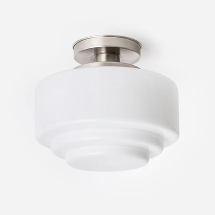 Plafonnière Getrapt Ø 25 20's Matnikkel - Art Deco Trade
