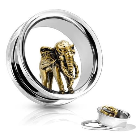 14 mm Screw-fit tunnel olifant - LMPiercings
