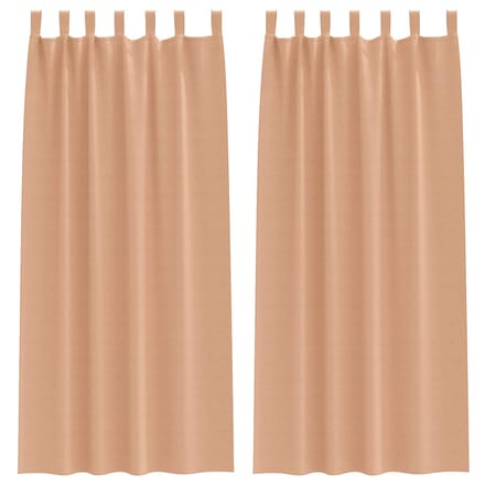 vidaXL - Blackout - Gordijnen - met - Ringen - 2 - st - Lichtbruin - 260 - x - 140 - cm