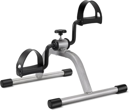 Mini Hometrainer - Vloerfiets Beenfiets - Revalidatie Oefeningen - Spanning Instelbaar - 1.9 Kilogram - Grijs