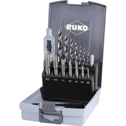 RUKO 259004RO ULTIMATECUT Handtapset 15-delig Metrisch M3 - M12 DIN 352, DIN 338 HSS 1 set(s)