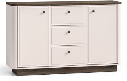 Selsey Vilavio – Dressoir 2-deurs, 3 laden, Kasjmier/eikenlook donker, 138 cm