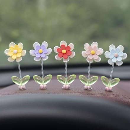 Madeliefje Bloem Auto Middenconsole Decoratie Huis Creatief Schattige Bloem Decoratie gray