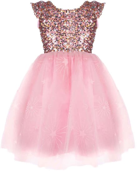 Great Pretenders glitterjurk prinsessenjurk roze 7-8 jaar kind verkleed.