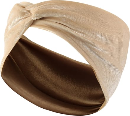 Emilie collection - haarband - fluweel - knoop - champagne beige