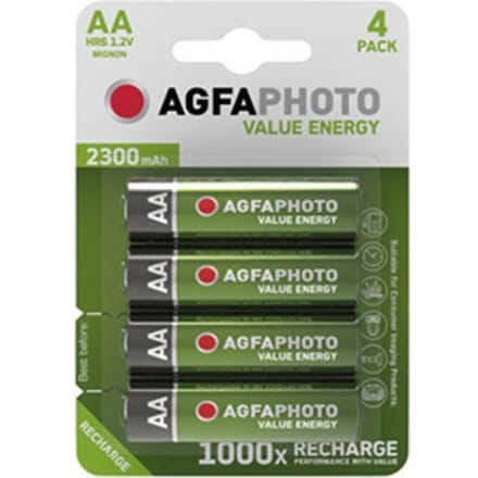 AgfaPhoto HR06 Oplaadbare AA batterij (penlite) NiMH 2300 mAh 1.2 V 4 stuk(s)