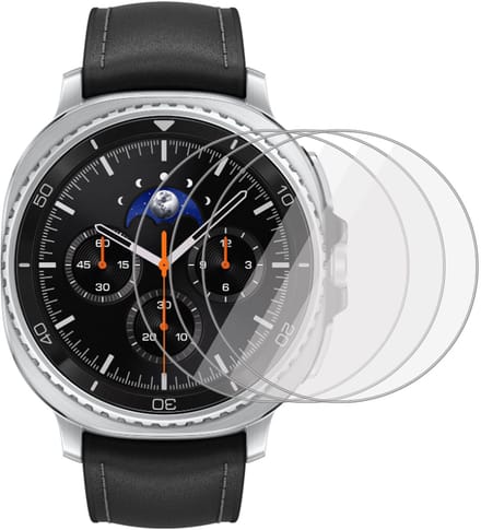 3x TechNow Screenprotector geschikt voor Samsung Galaxy Watch 8 Classic Screenprotector - Gehard Glas - Rounded - Proteqt+