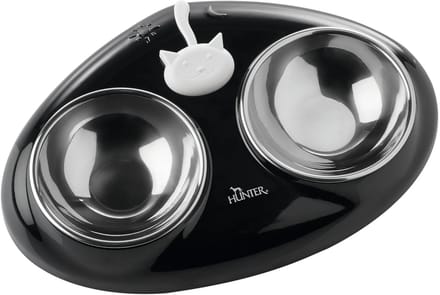 Hunter Dubbele Voerbak Kat Moulins Zwart 2 x 150 ml