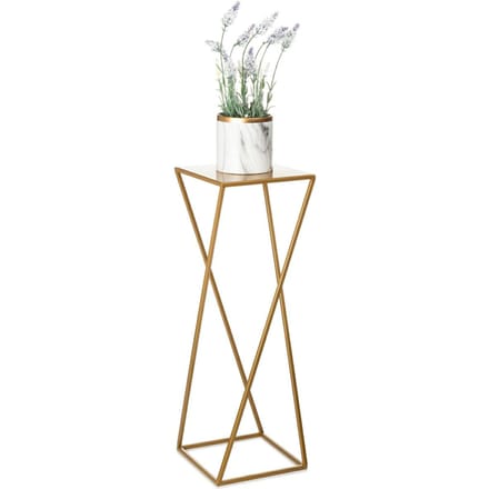 HowHomely - Moderne Plantenstandaard - 70 cm - Gouden Kleur - Loftstijl