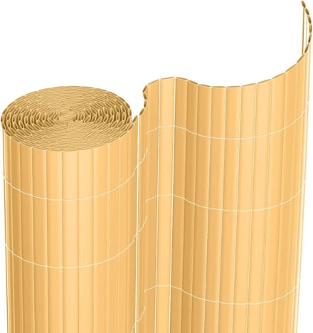 PVC Privacyscherm Bamboe Look voor Balkon en Tuin - UV-Bestendig