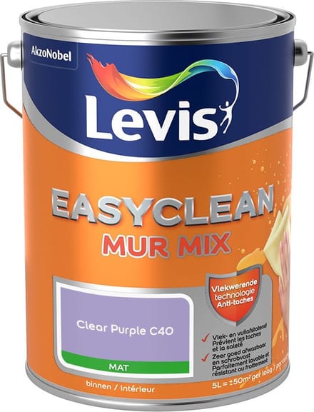 Levis - Easyclean Mur Mat Mix - Clear Purple C40 - Mengverf - 5 L