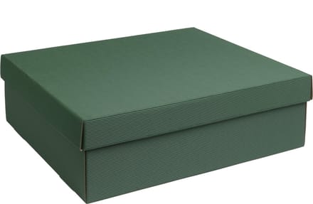 Geschenkdoos met deksel karton DONKERGROEN 45x40x14cm (5 stuks)