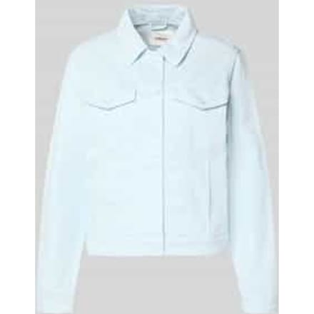 regular fit jeansjack van katoenmix