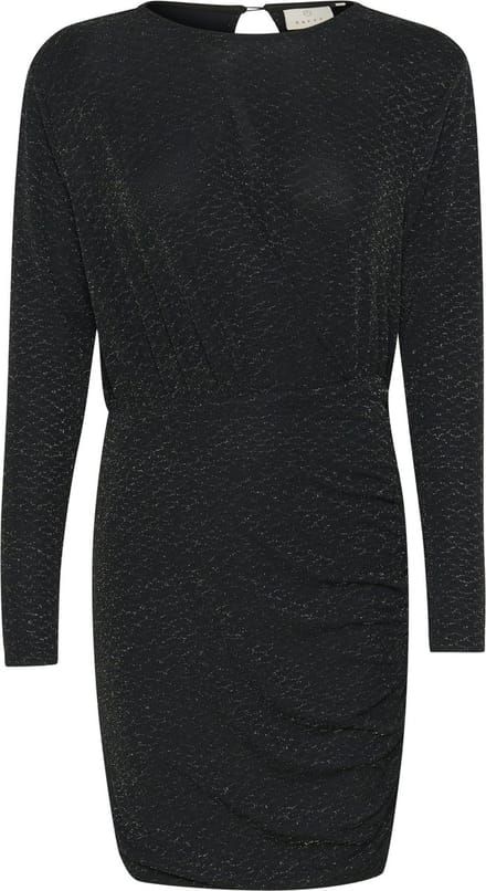 Kaffe KAellie Jersey Dames Jurk -Black_Silver Glitter