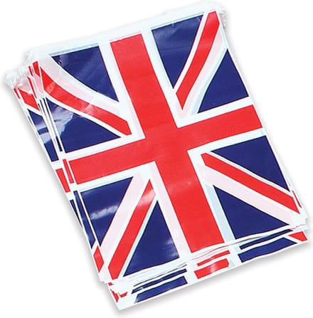 Groot Brittannie vlaggenlijnen - 7 meter - plastic - Engeland vlaggetjes - Union Jack - Vlaggen - versiering