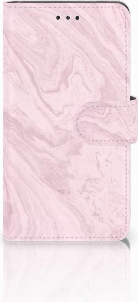 Nokia 7 Bookcase Marble Pink - Origineel Cadeau Vriendin
