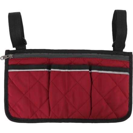 Rolstoel Pouch Tas Waterdicht Polyester Multi Pocket Ontwerp Rolstoel Zijvak voor Buiten Mobiele Stoel rood