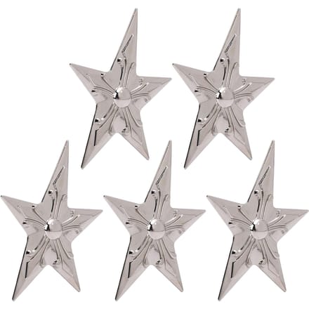 5 Ensembles Rivet et Clou 65x92mm Argent Étoile à Cinq Branches Rivets 4.5mm Vis Cruciformes pour Cuir white