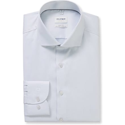 OLYMP Level 5 Overhemd Twill Silver - Maat 37 - Heren - Overhemden Formeel