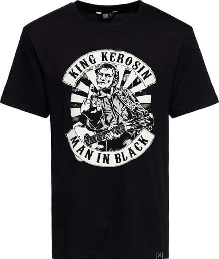 King Kerosin T-Shirt Classic ''Man In Black'' KKU41066 Black-M