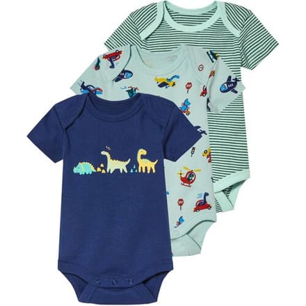 LUPILU 3 baby rompers (mint/navy/groen, 62-68)