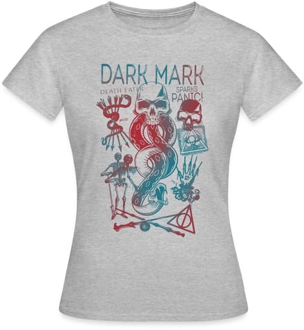 Harry Potter Duistere Teken & Gruzielement Ontwerp T-Shirt Dames