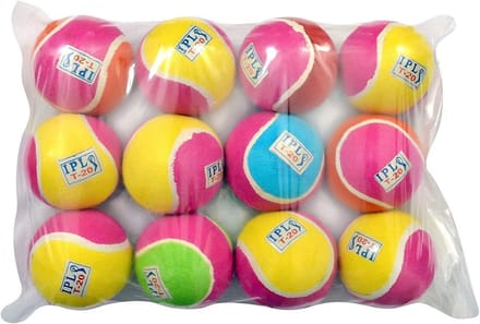 Rubber Tennisballen Multicolor Set van 12 - Perfect voor Sport en Spel