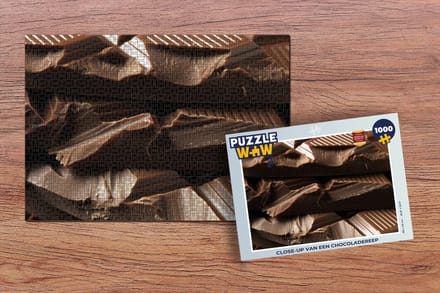 Puzzel Close-up van een chocoladereep - Legpuzzel - Puzzel 1000 stukjes volwassenen