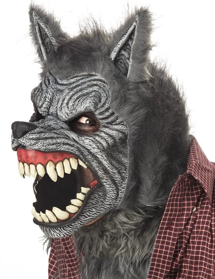 Vegaoo - Gearticuleerd weerwolfmasker ani-motion volwassene
