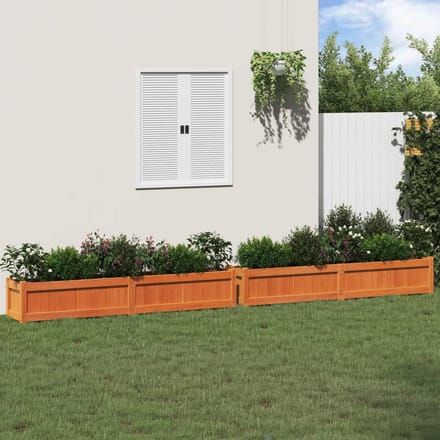 vidaXL - Plantenbakken - 2 - st - cm - massief - grenenhout - wasbruin