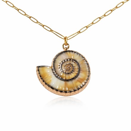 2 Love it Spiraalschelp - Ketting - Dames - Stainless steel