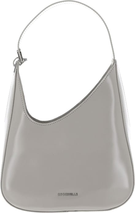 COCCINELLE Leren Schoudertas Zelda Shiny Cal Shoulder Bag Gelso Beige