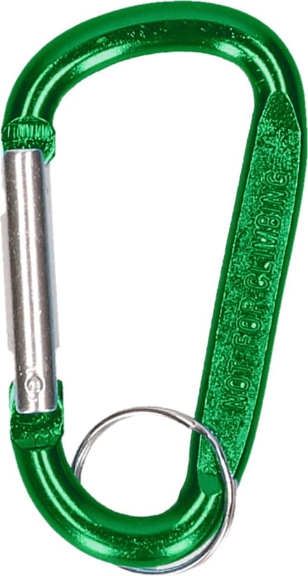 Karabijnhaak metaal - groen - 8 cm - beveiligingstaak