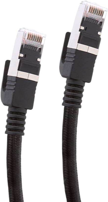 Force Case, Ethernetkabel RJ45 - CAT8 S/FTP - Mannelijk/Mannelijk - 10m, Zwart