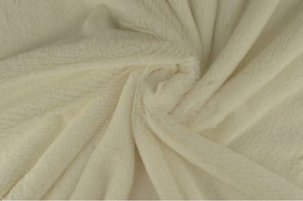1 meter zachte bont stof - Wit - 155cm breed