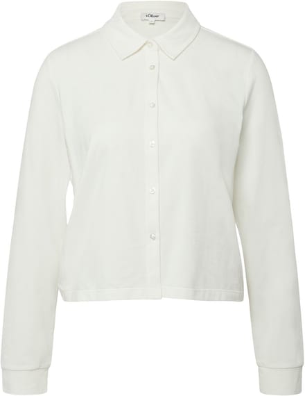 s.Oliver - female - Afgesneden jersey blouse met elastische tailleband aan de achterkant
